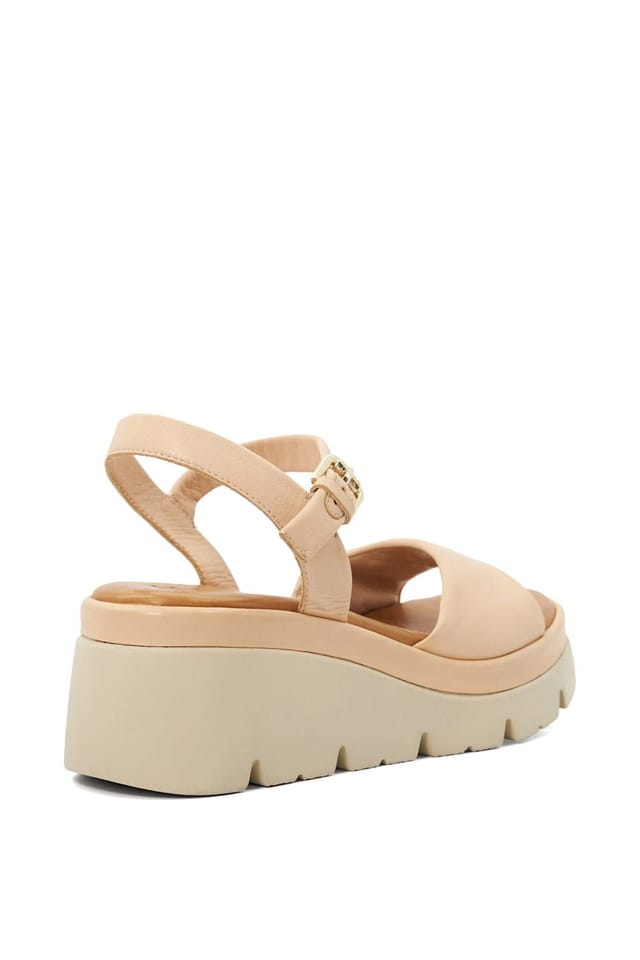 Dune London Dune London Women's 'Komodo' Leather Wedges in Natural - 3