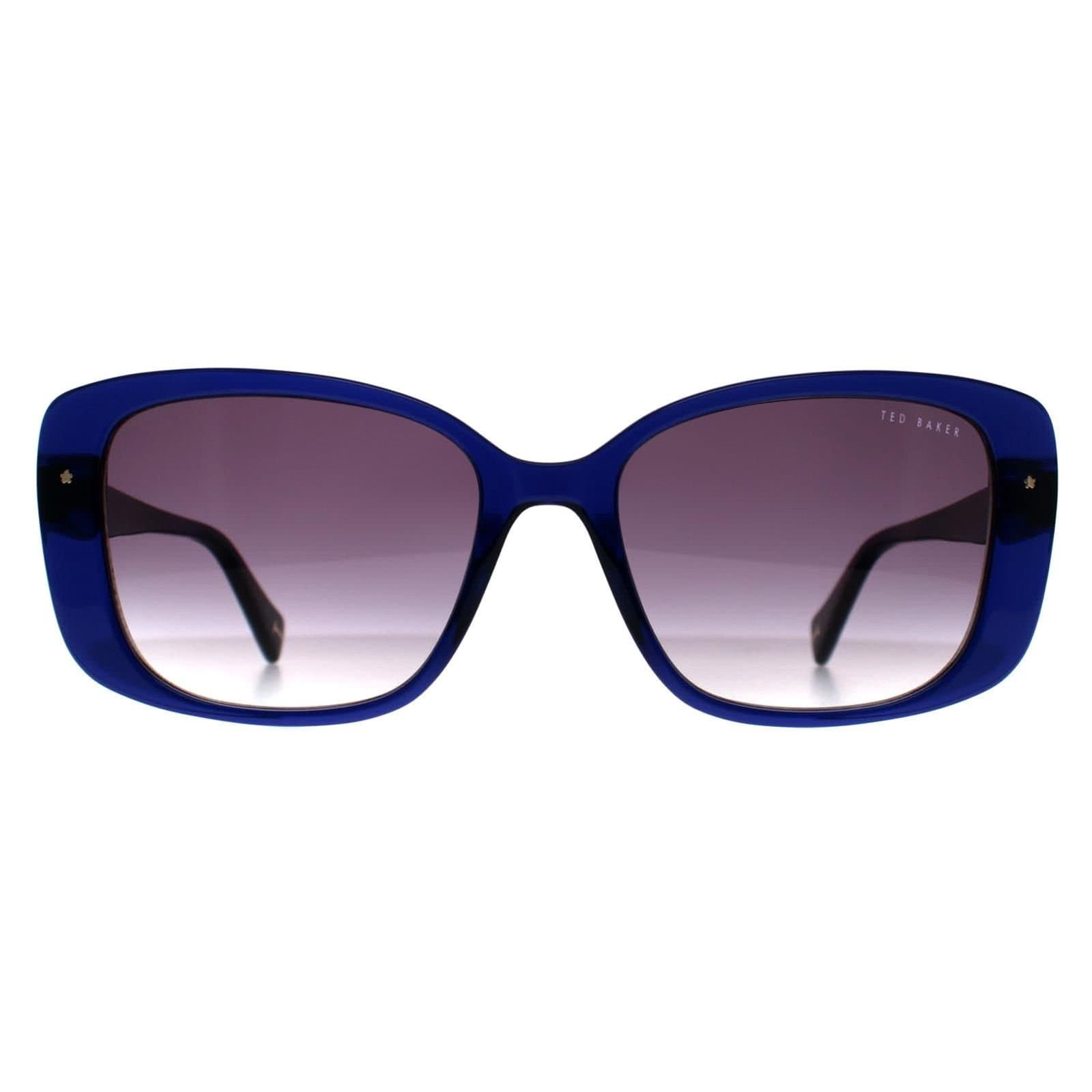 Ted Baker Ted Baker Women's Square Gloss Crystal Navy Blue Sunglasses
