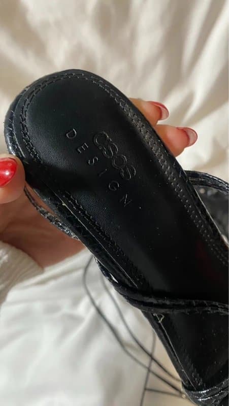ASOS Design Black sandals tie up | size 5 | eu 38