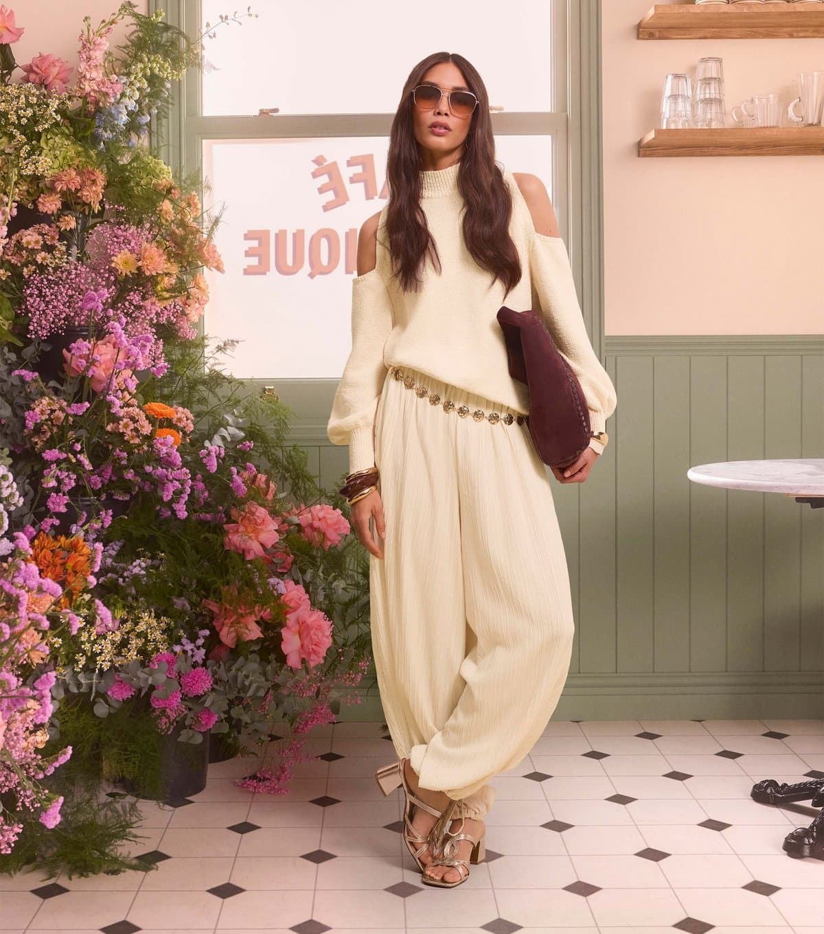 New Look New Look Stone Crinkle Texture Cuffed Trousers