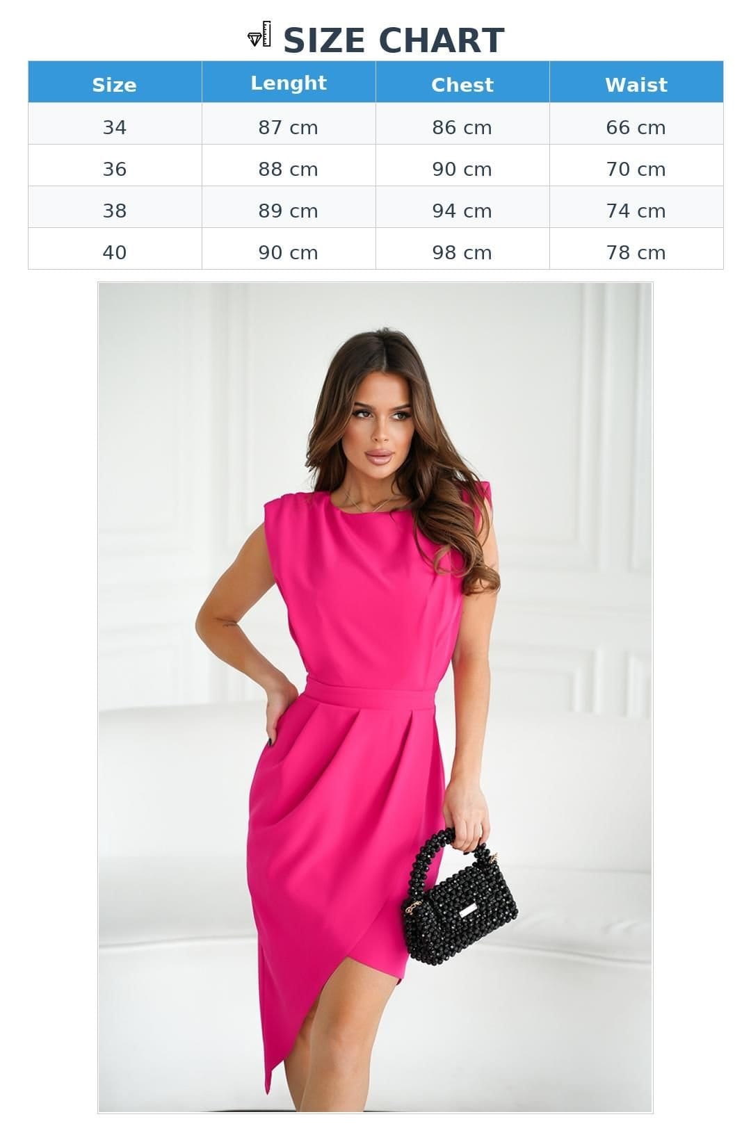 Love Lace Love Lace Women's Bicolor Asymmetric Fitted Evening Dress in Pink - 4