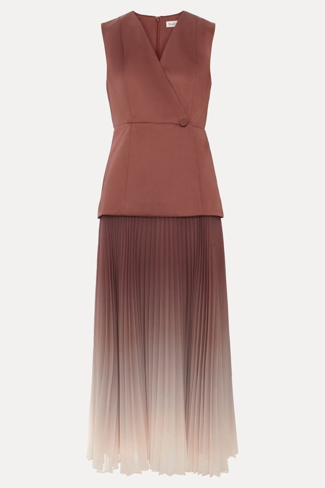 Phase Eight Phase Eight Women's Solana Ombre Dress in Walnut - 2