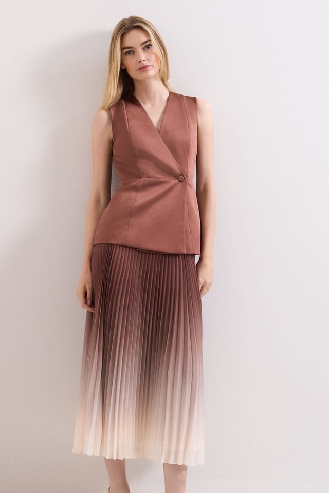Phase Eight Phase Eight Women's Solana Ombre Dress in Walnut - 3