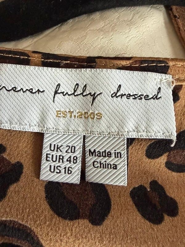 Never Fully Dressed Never fully dressed leopard print button dress