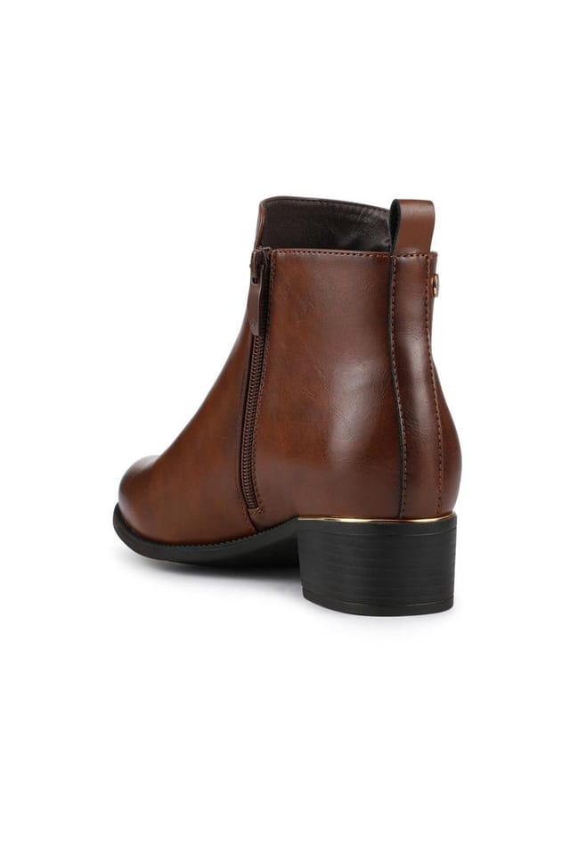 Pavers Pavers Women's Wide Fit Smart Zip Up Ankle Boots in Tan - 3
