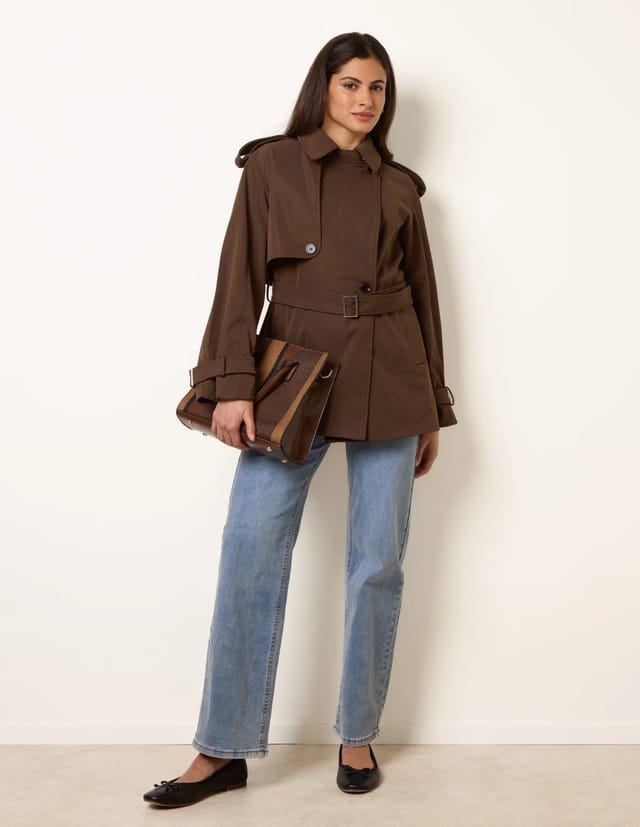 Blue Vanilla Short Trench Coat - 2