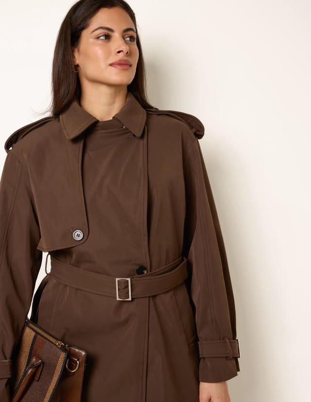 Blue Vanilla Short Trench Coat - 3