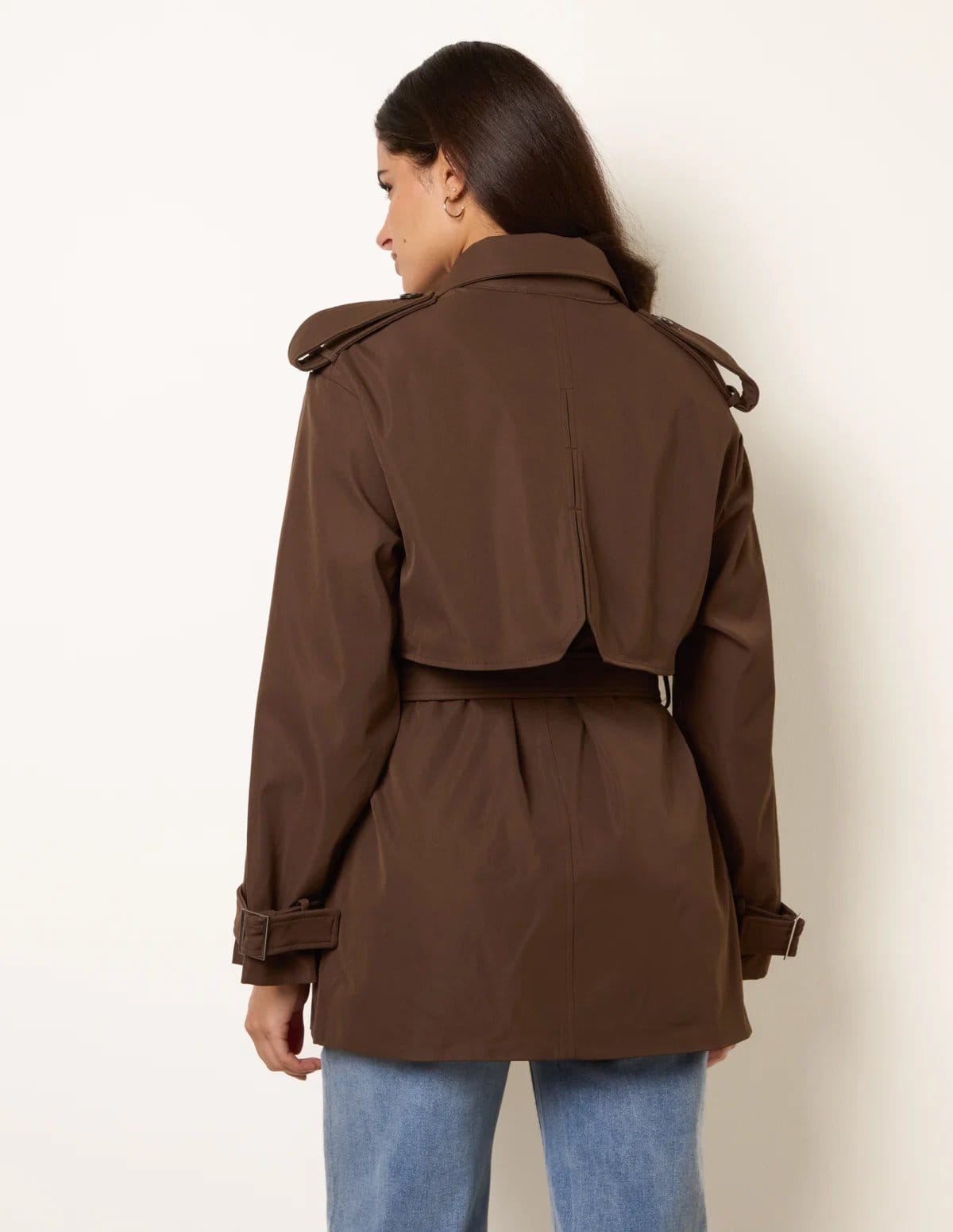 Blue Vanilla Short Trench Coat - 4