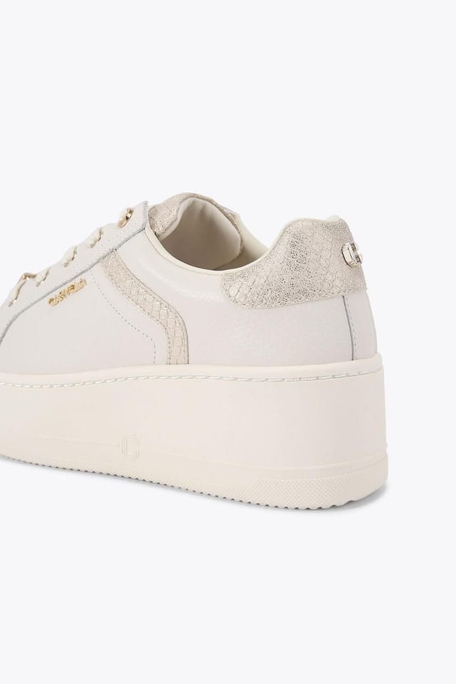 Carvela Carvela Women's 'Perenne Sneaker' Leather Trainers in Cream - 3