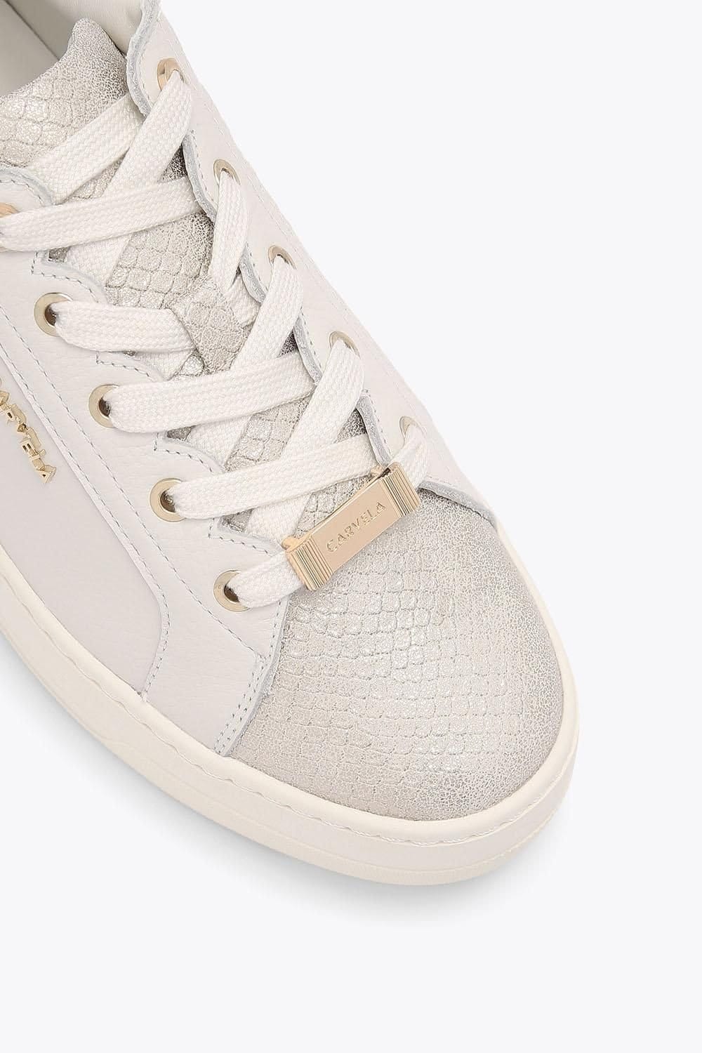 Carvela Carvela Women's 'Perenne Sneaker' Leather Trainers in Cream - 4
