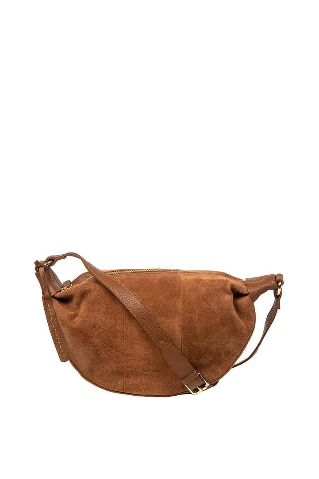 Pure Luxuries London Pure Luxuries London Women's 'Harper' Suede Cross Body Bag in Tan - 2
