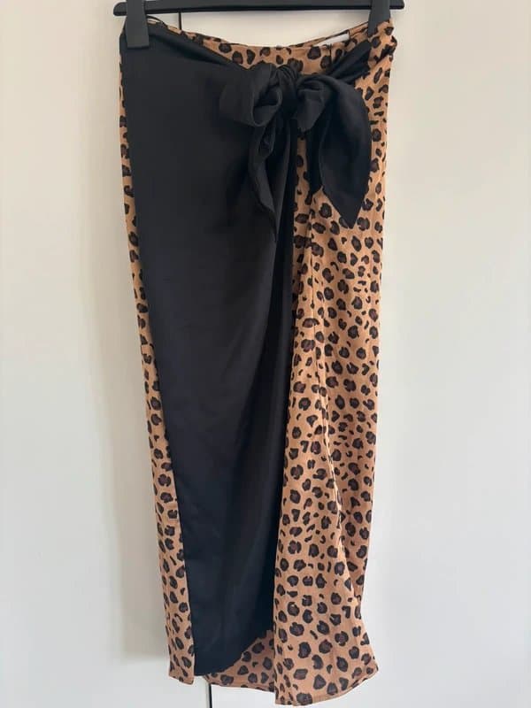 Never Fully Dressed Leopard wrap skirt - Size 12