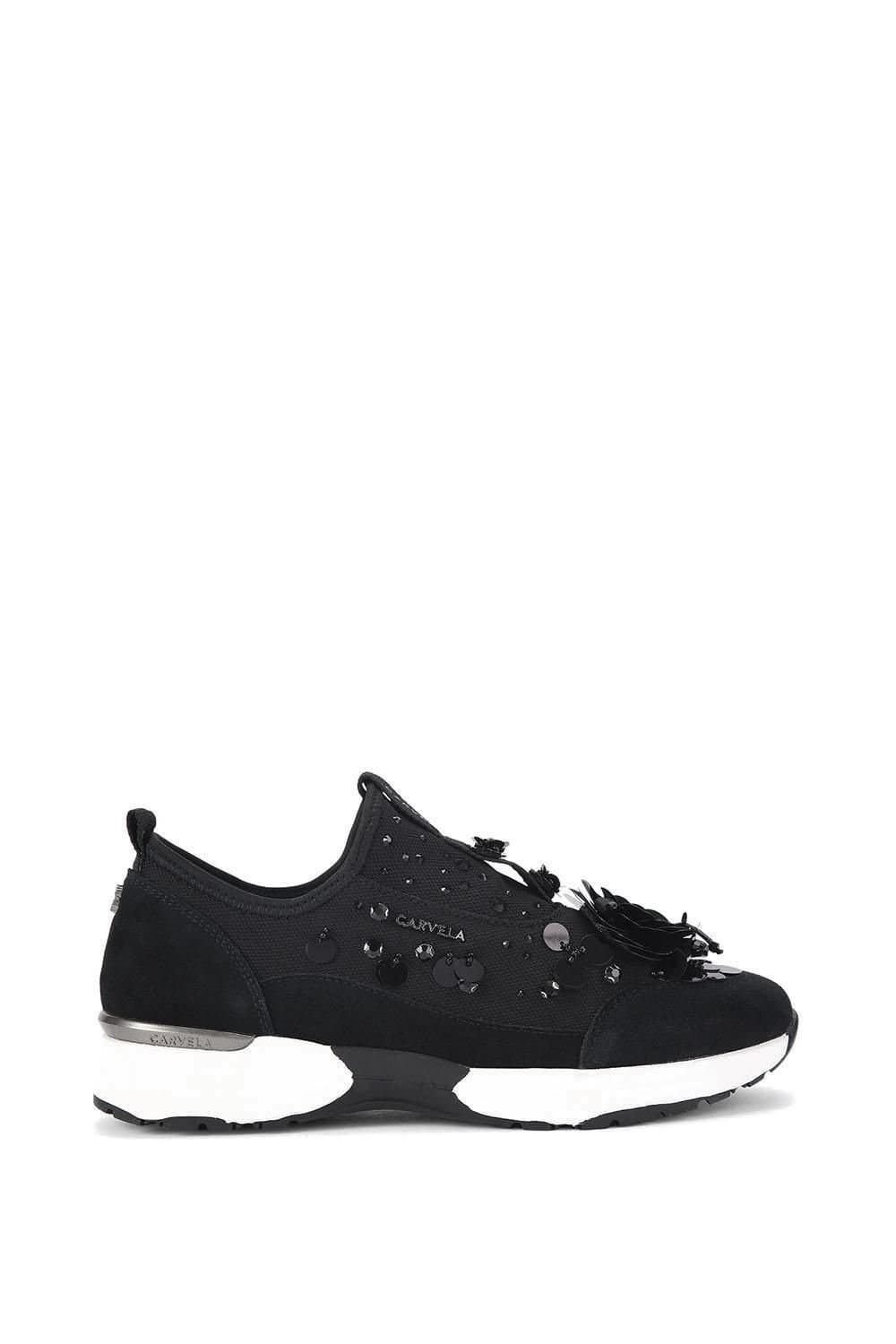 Carvela Carvela Women's 'Tempo Flower' Trainers in Black