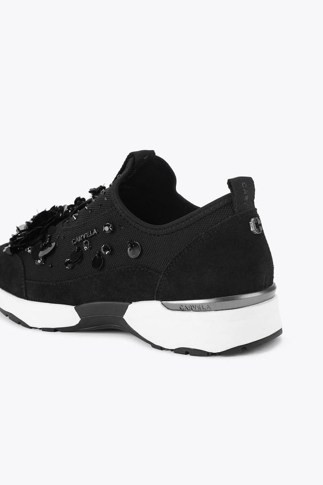 Carvela Carvela Women's 'Tempo Flower' Trainers in Black - 3