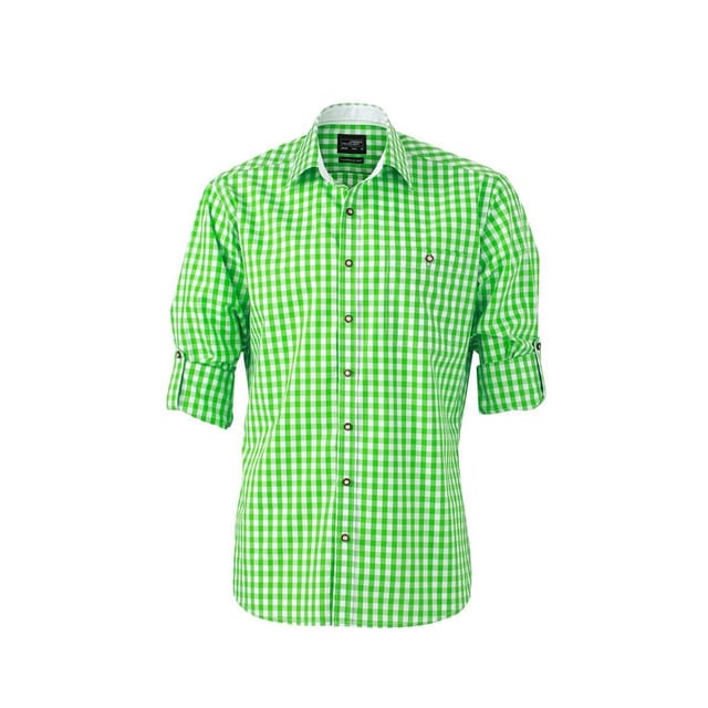 James and Nicholson James and Nicholson Men's Traditional Shirt in Green - 2