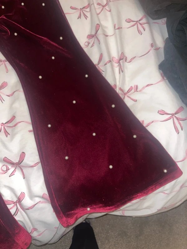 ASOS ASOS Luxe Velvet Trousers Size 18 - 1