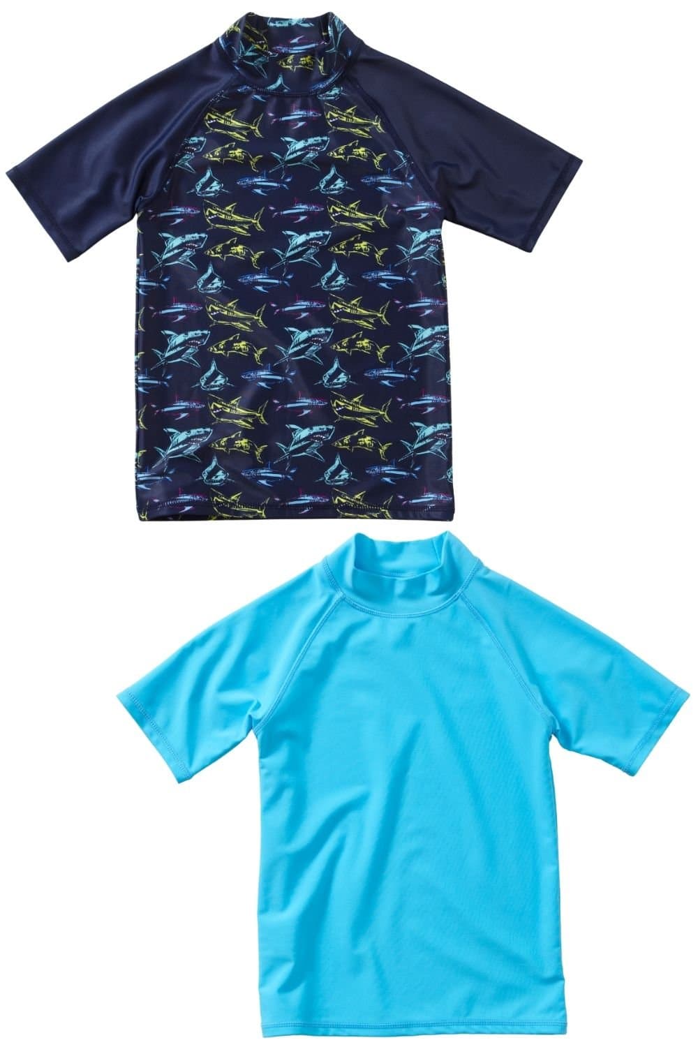 H2O H2O Men's 2 Pack Short Sleeve Swim Rash Tops in Mid Navy