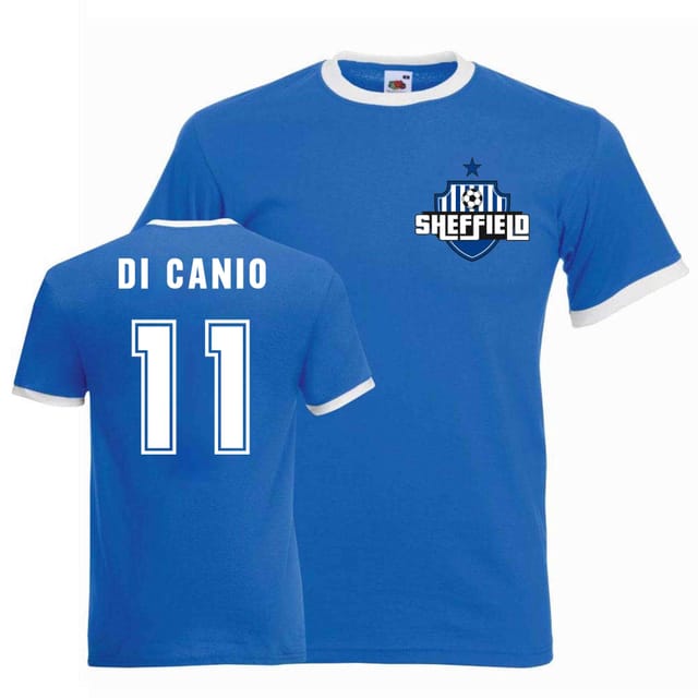 Sheffield Wednesday FC Sheffield Wednesday FC Men's Paulo Di Canio Ringer Tee in Blue - 2