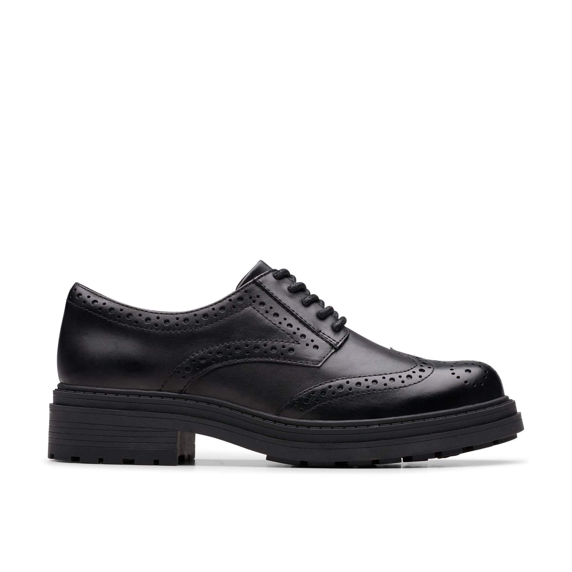 Clarks Clarks Women's Orinoco3 Derby Black Leather Derby Shoes, Lace Up