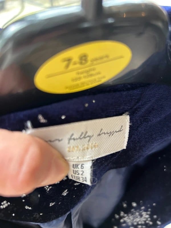 Never Fully Dressed Navy Velvet Blazer Size 6