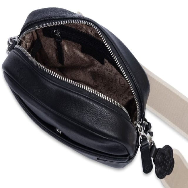 SADDLER SADDLER Women's 'Laura' Secure Zip Top Closure Handmade Leather Camera Bag in Black - 2