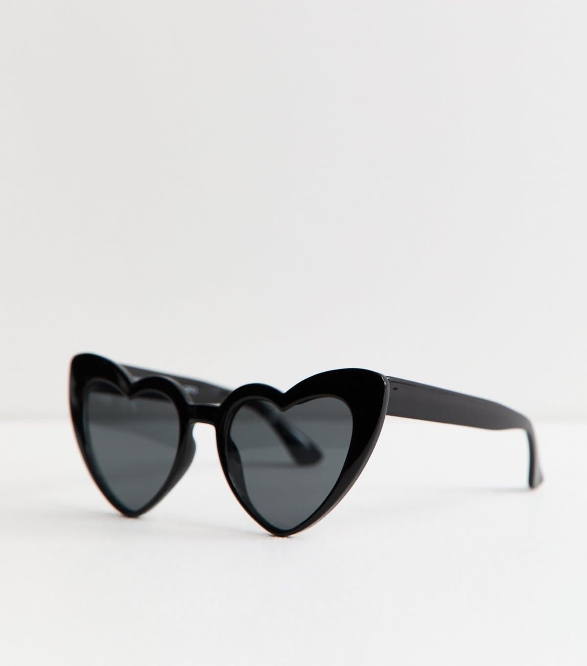New Look Black Heart Shaped Sunglasses New Look
