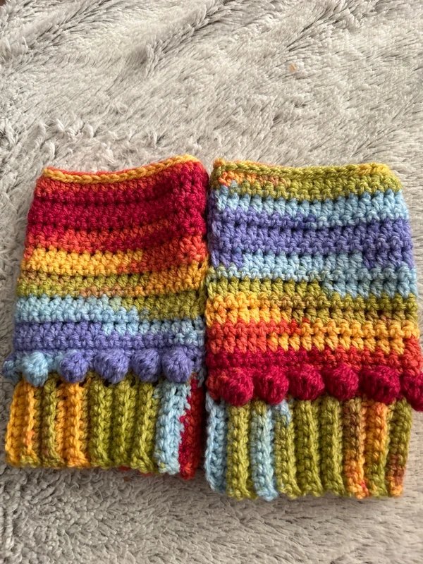 handmade crochet Handmade Crochet fingerless mitts / gloves / wrist warmers - 1