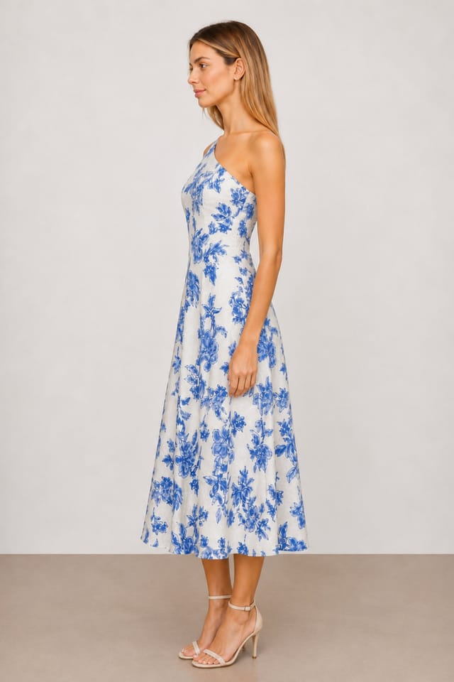 Style Cheat Style Cheat Women's Jasmine Blue Print Dress - 2