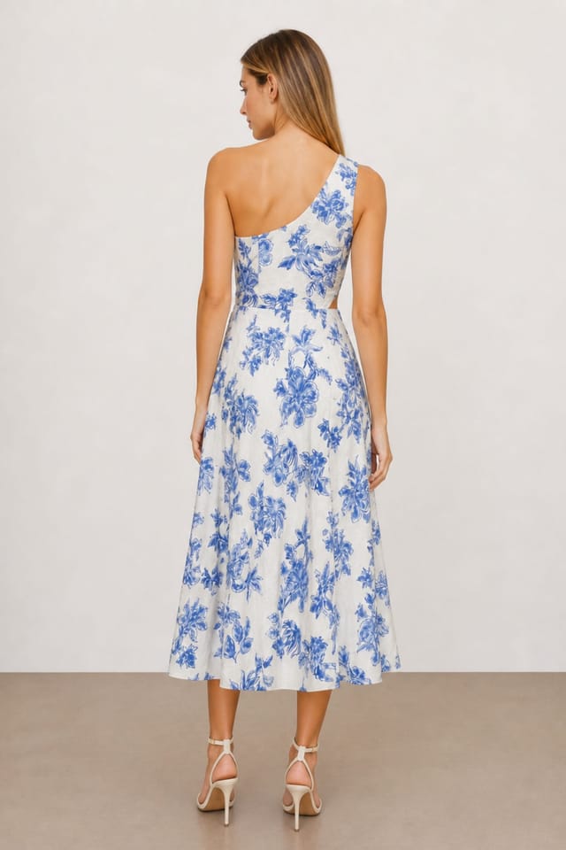 Style Cheat Style Cheat Women's Jasmine Blue Print Dress - 3