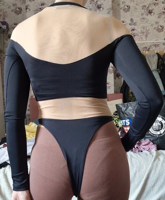 Bershka Bodysuit with Mesh
