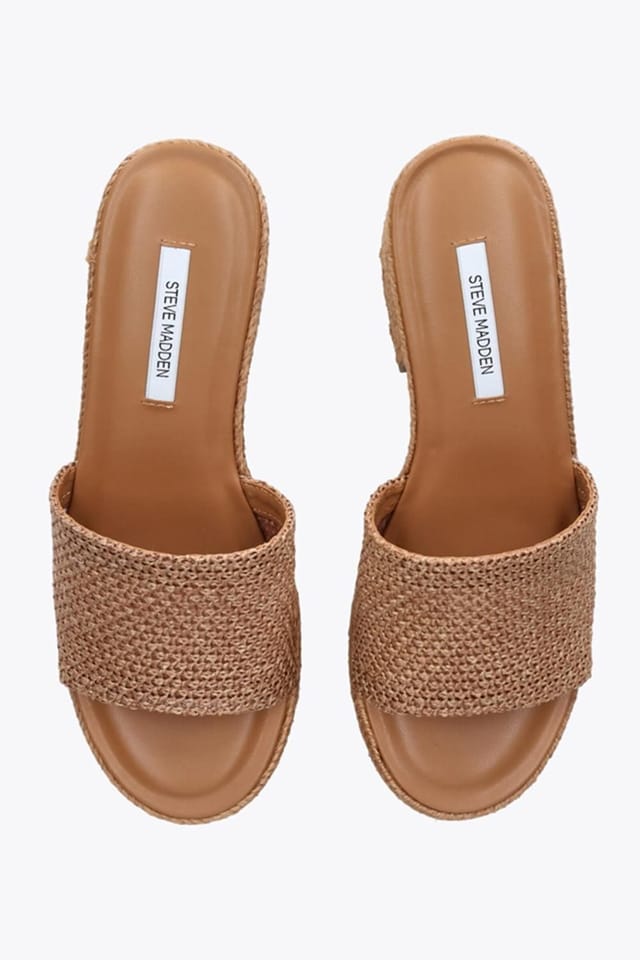 Steve Madden STEVE MADDEN Women's 'Trippy Brown Raffia' Heels - 2