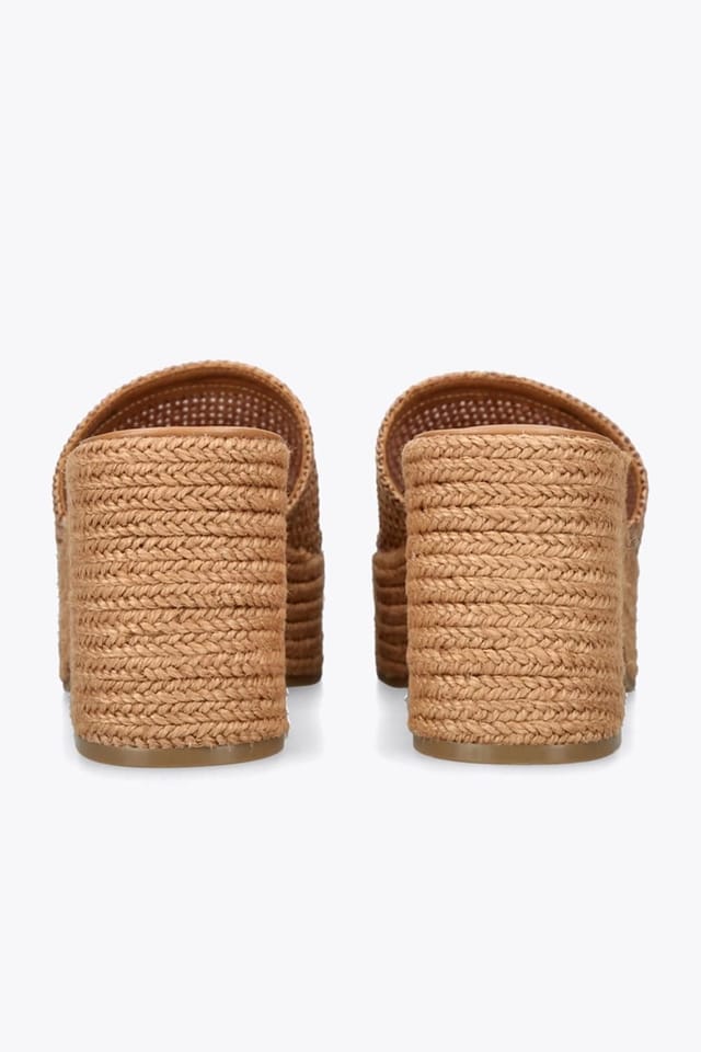 Steve Madden STEVE MADDEN Women's 'Trippy Brown Raffia' Heels - 3