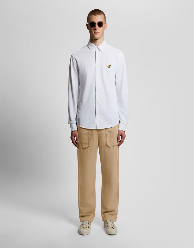 ASOS Lyle & Scott Trousers linen trousers in y129 lint - 1