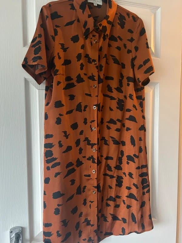 Never Fully Dressed Never fully dressed leopard shirt dress