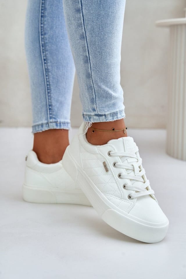Love Lace Love Lace Women's Platform Insulated Sneakers with Shoe Blanket for Cold Days in White - 3