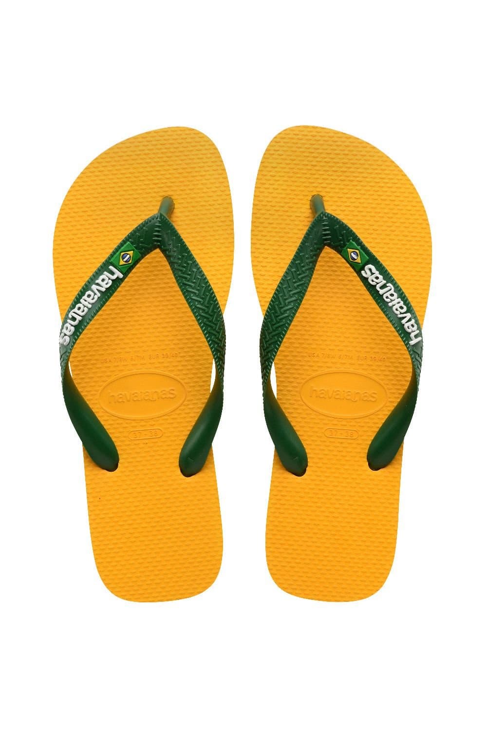 Havaianas Havaianas Men's Brasil Logo Flip Flop Yellow