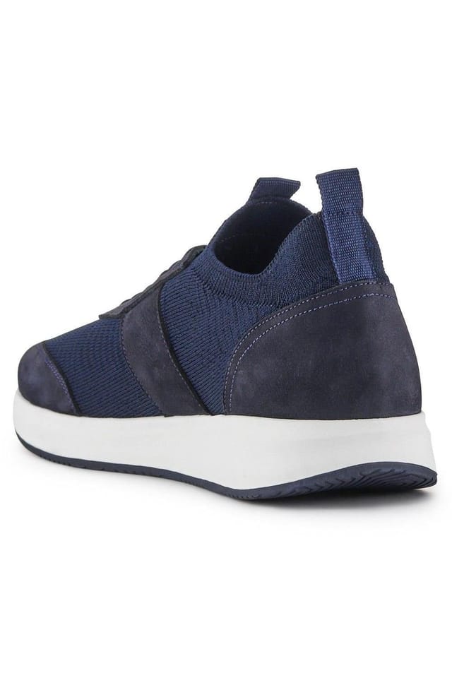 Jones Bootmaker Jones Bootmaker Men's Sean Leather Trainers in Navy - 3