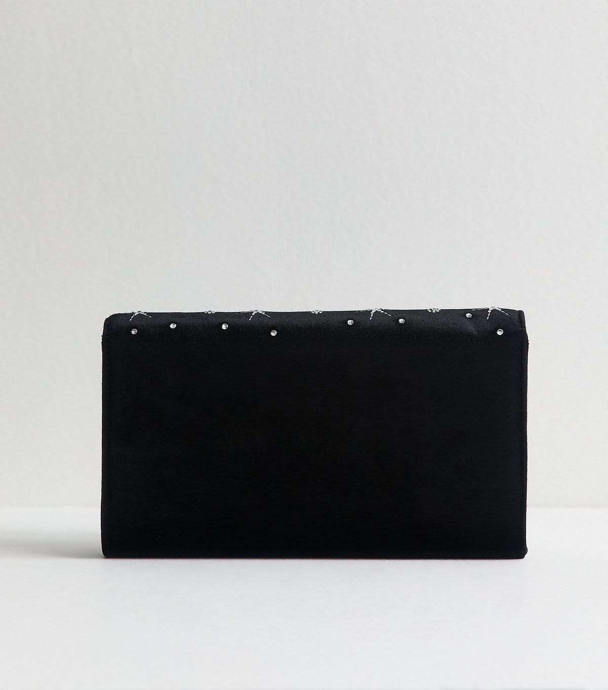New Look Black Faux Suede Diamante Constellation Clutch Bag New Look - 4