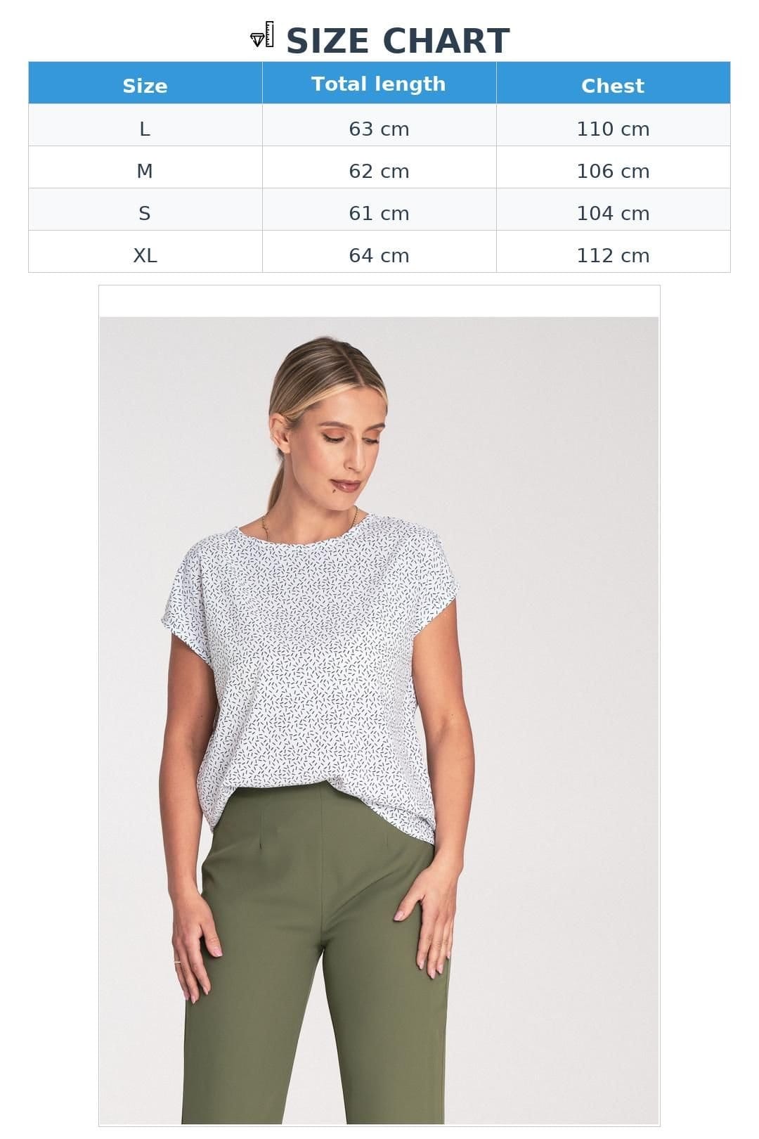 Love Lace Love Lace Women's Round Neck Short Sleeve Back Clasp Blouse - 4