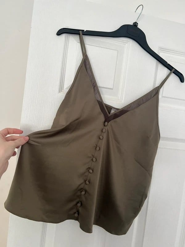 ASOS Khaki Silky Cami Top