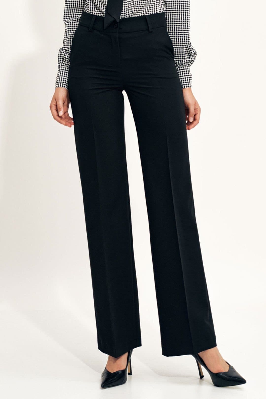 Love Lace Love Lace Black High Waist Wide Leg Trousers