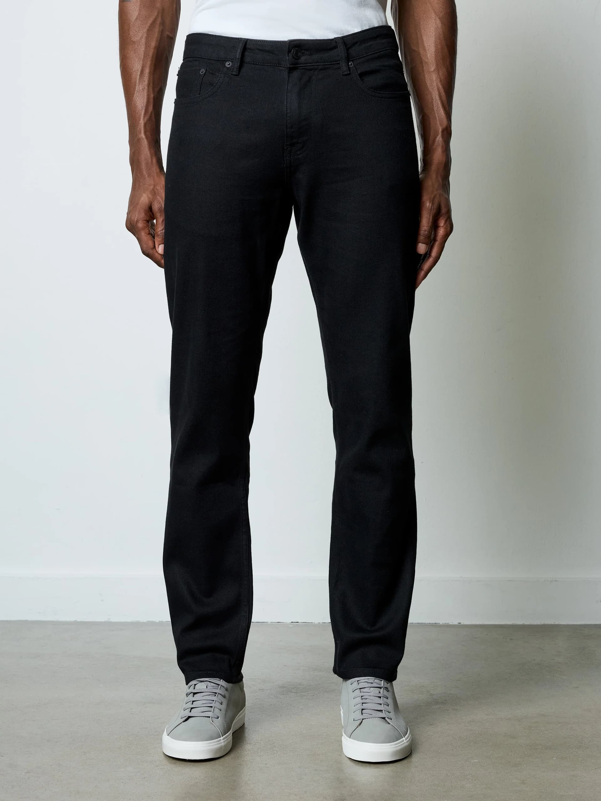 French Connection Slim Fit Selvedge Denim Jeans Black