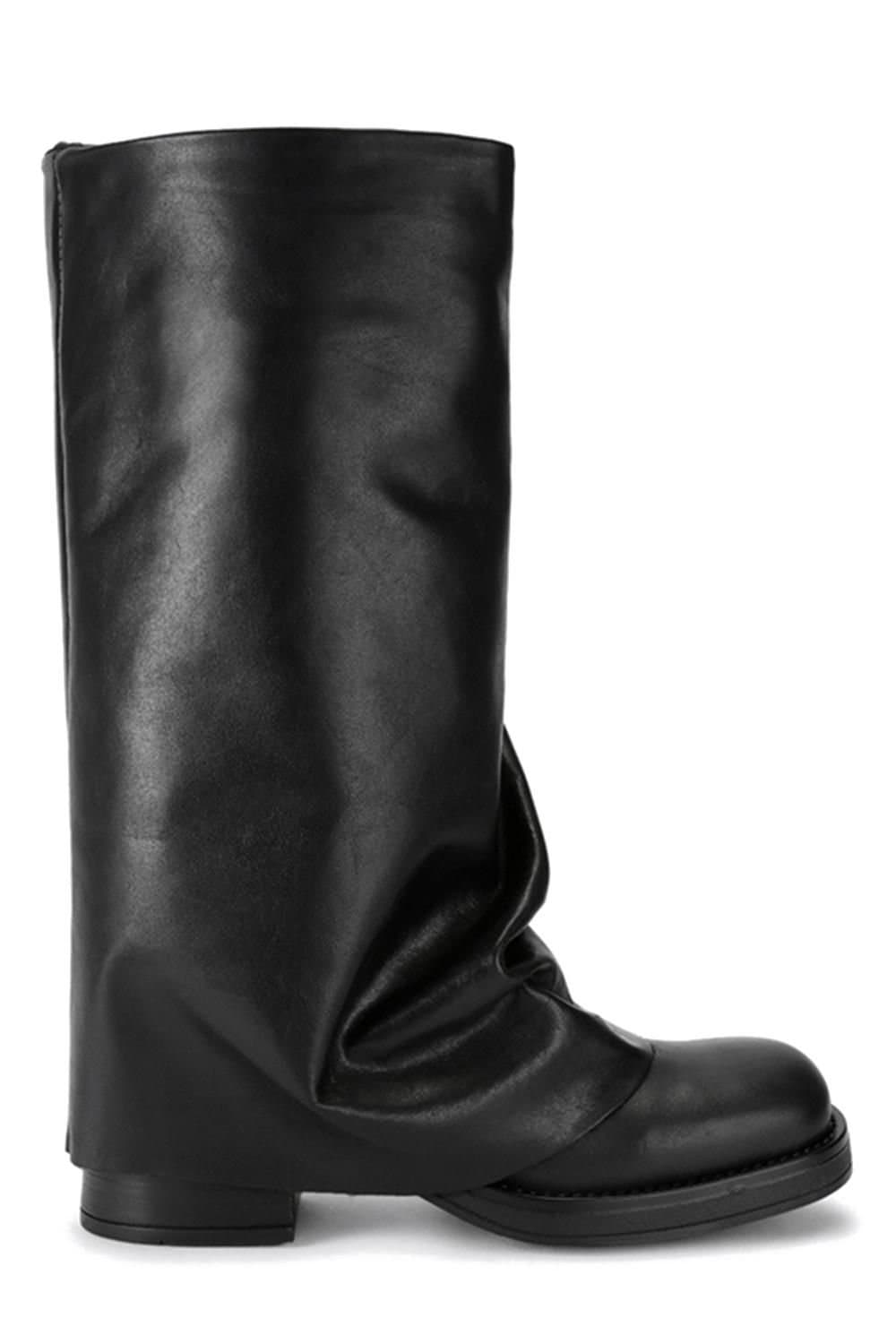 Steve Madden STEVE MADDEN Women's 'Benton Black Leather' Leather Boots