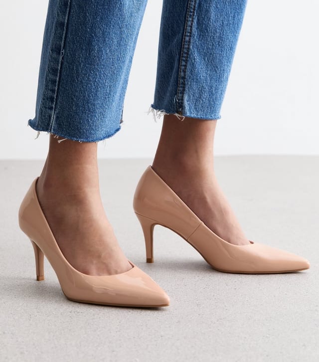 New Look Women's Pale Pink Patent Stiletto Heel Court Shoes New Look - 2