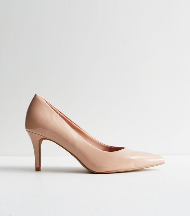 New Look Women's Pale Pink Patent Stiletto Heel Court Shoes New Look - 3