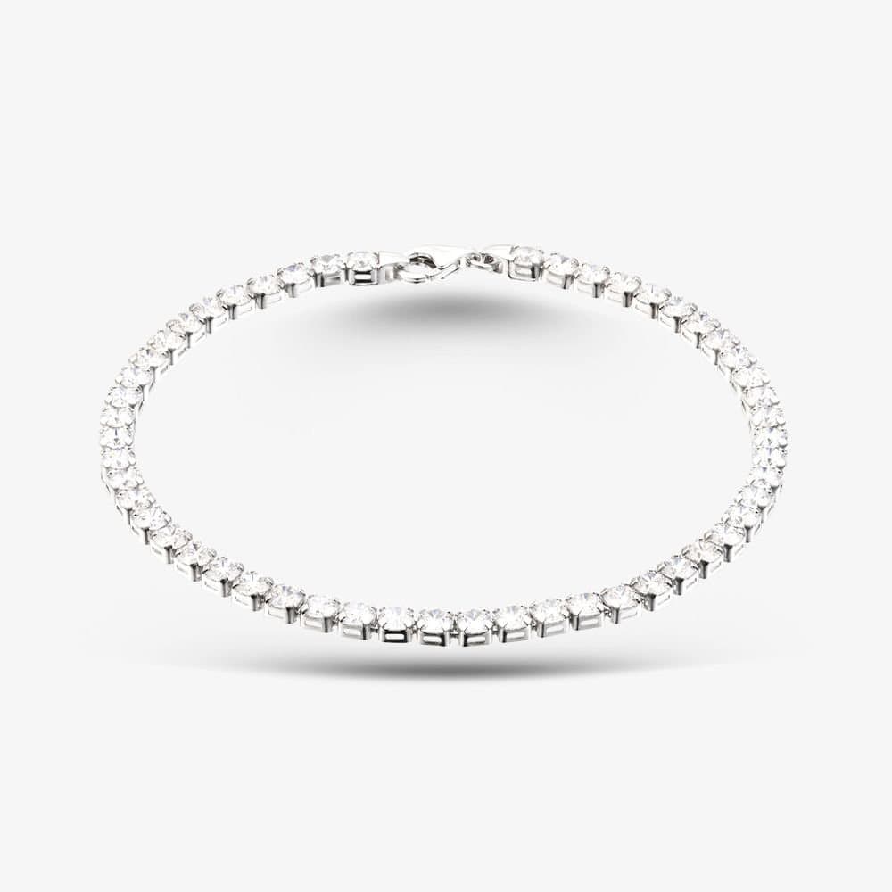 T.H.Baker T.H.Baker Women's Silver Rhodium Cubic Zirconia Tennis Bracelet 8.29.1713