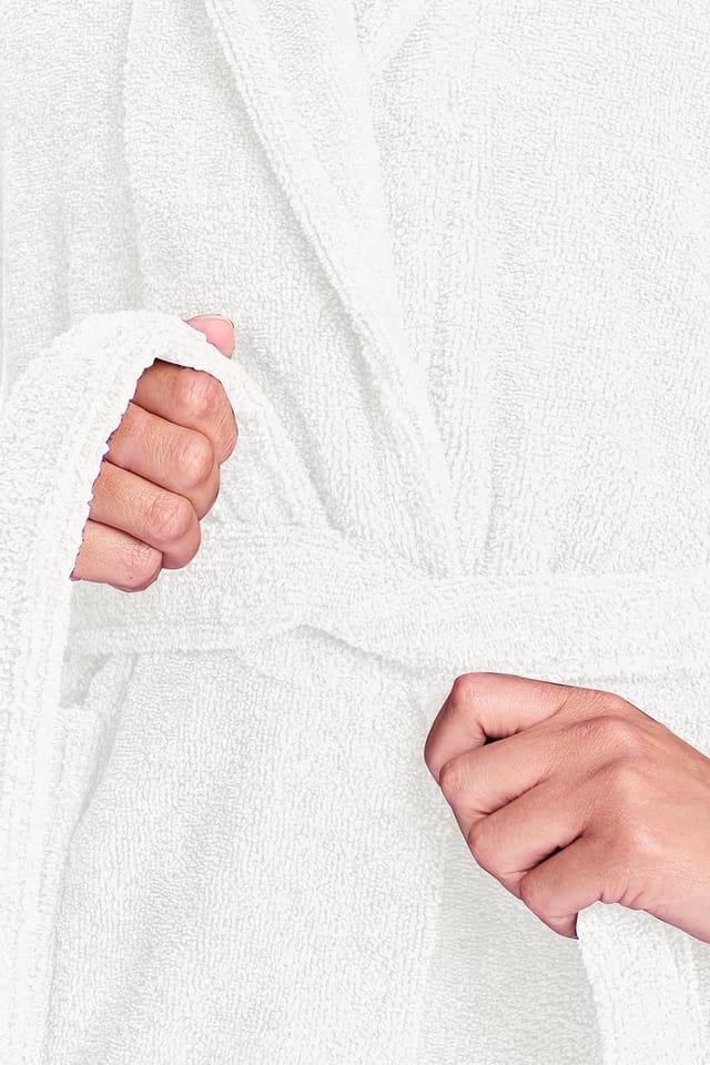 Christy CHRISTY Women's 'Supersoft Cosy' Plush Microvelour Bath Robe in White - 3