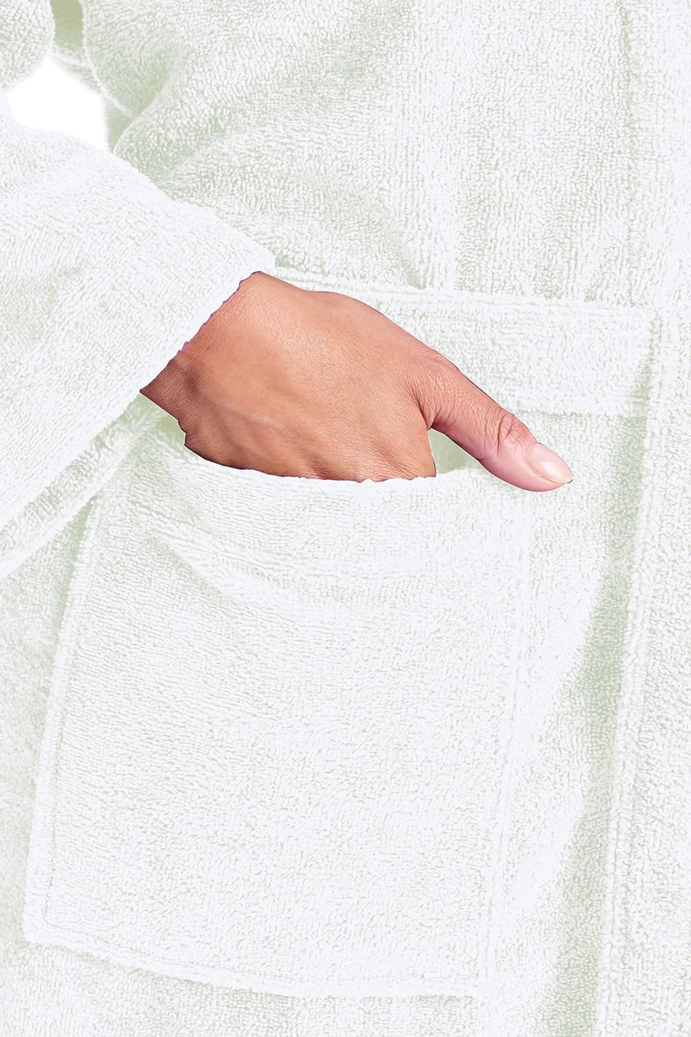 Christy CHRISTY Women's 'Supersoft Cosy' Plush Microvelour Bath Robe in White - 4