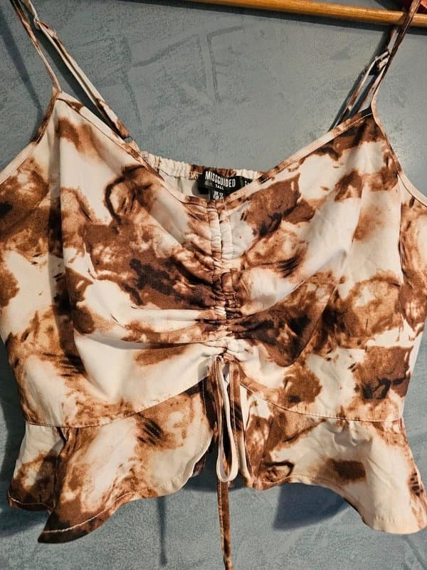Missguided Missguided new peplum ruched crop top