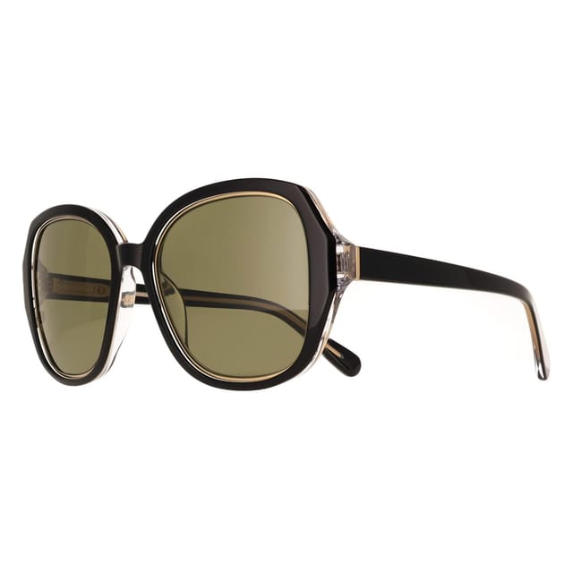 Serengeti Serengeti Women's Square Shiny Black Transparent Layer Mineral Polarized 555nm Hayworth - 2